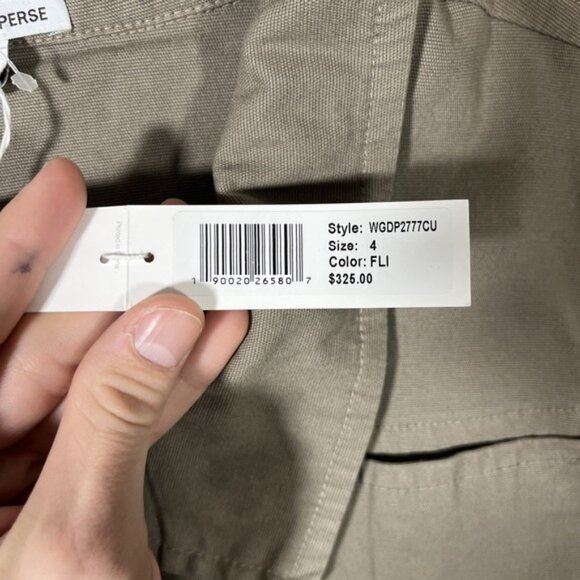 NWT JAMES PERSE Women Sz 4 Green Cotton Cropped Skinny Moto Zip Jacket $325 - Picture 5 of 10